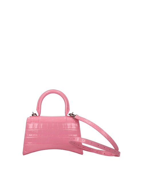 Sac Balenciaga Mini Cuir Crocodile Rose Bandoulière Luxe