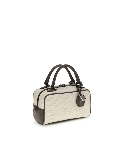 Sac à main Brunello Cucinelli gris en polyamide
