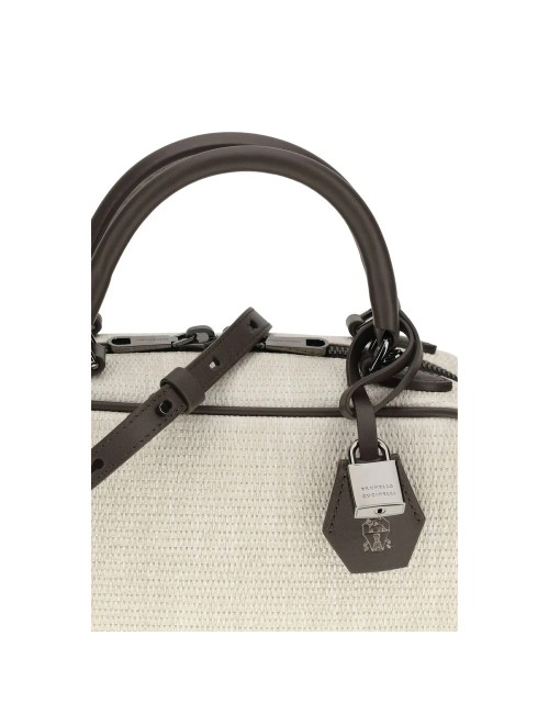Sac à main Brunello Cucinelli gris en polyamide