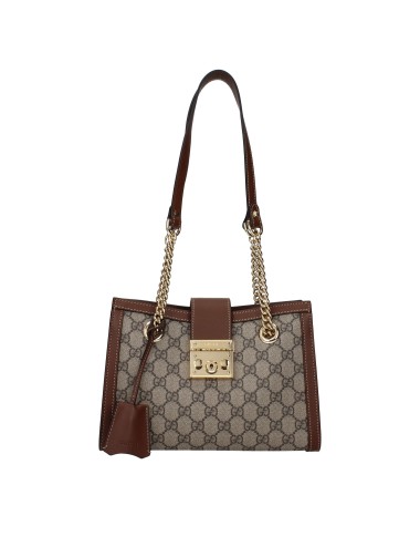 Sac Gucci Padlock beige femme en toile et cuir luxe