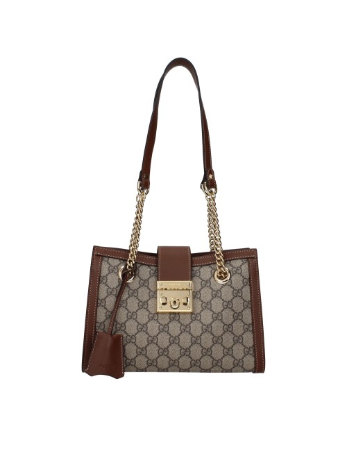 Sac Gucci Padlock beige femme en toile et cuir luxe