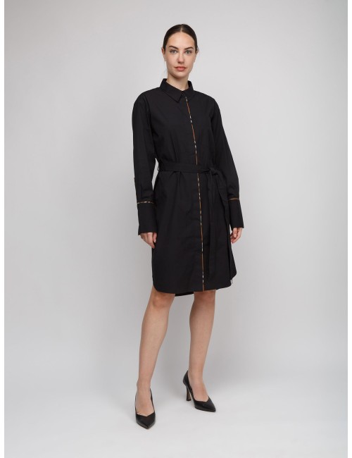 Robe Chemise Burberry Ivery Ceinturée Coton Femme Luxe