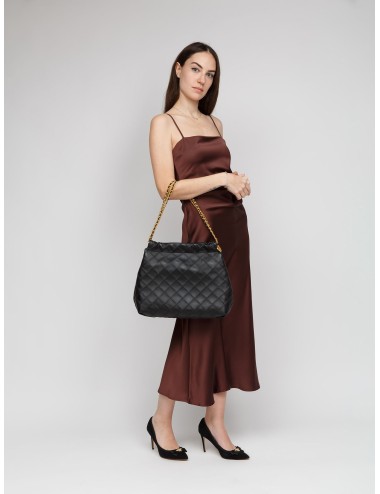 Sac Hobo Tory Burch Fleming Noir Cuir Femme Luxe