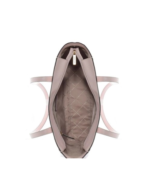 Sac mini tote Michael Kors en toile rose – format compact chic femme