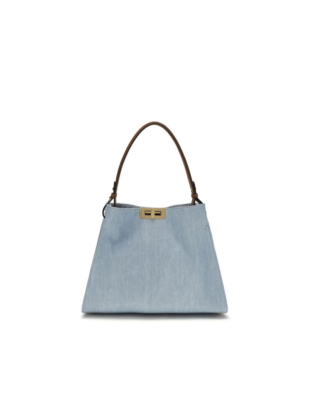 Sac FENDI cuir bleu calf leather shoulder bag luxe élégantATHER BOS TAURUS SHOULDER BAG