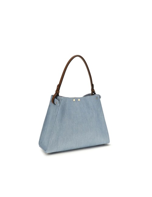 Sac FENDI cuir bleu calf leather shoulder bag luxe élégantATHER BOS TAURUS SHOULDER BAG