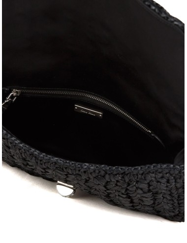 Sac Miu Miu Crystal Cloqué Noir Cuir Nappa Femme