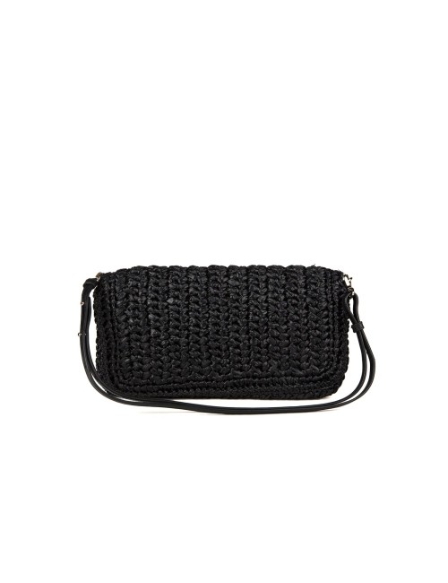 Sac Miu Miu Crystal Cloqué Noir Cuir Nappa Femme