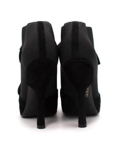 BOTTINES EXTENSIBLES EN DAIM NOIR