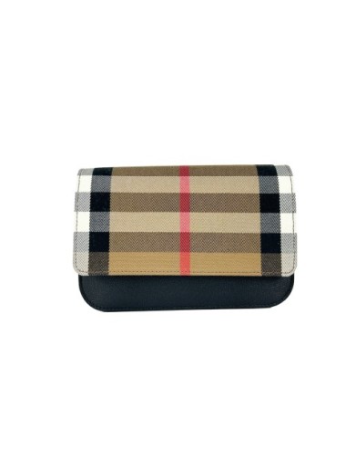 Burberry Small Leather Madison Crossbody Check Bag