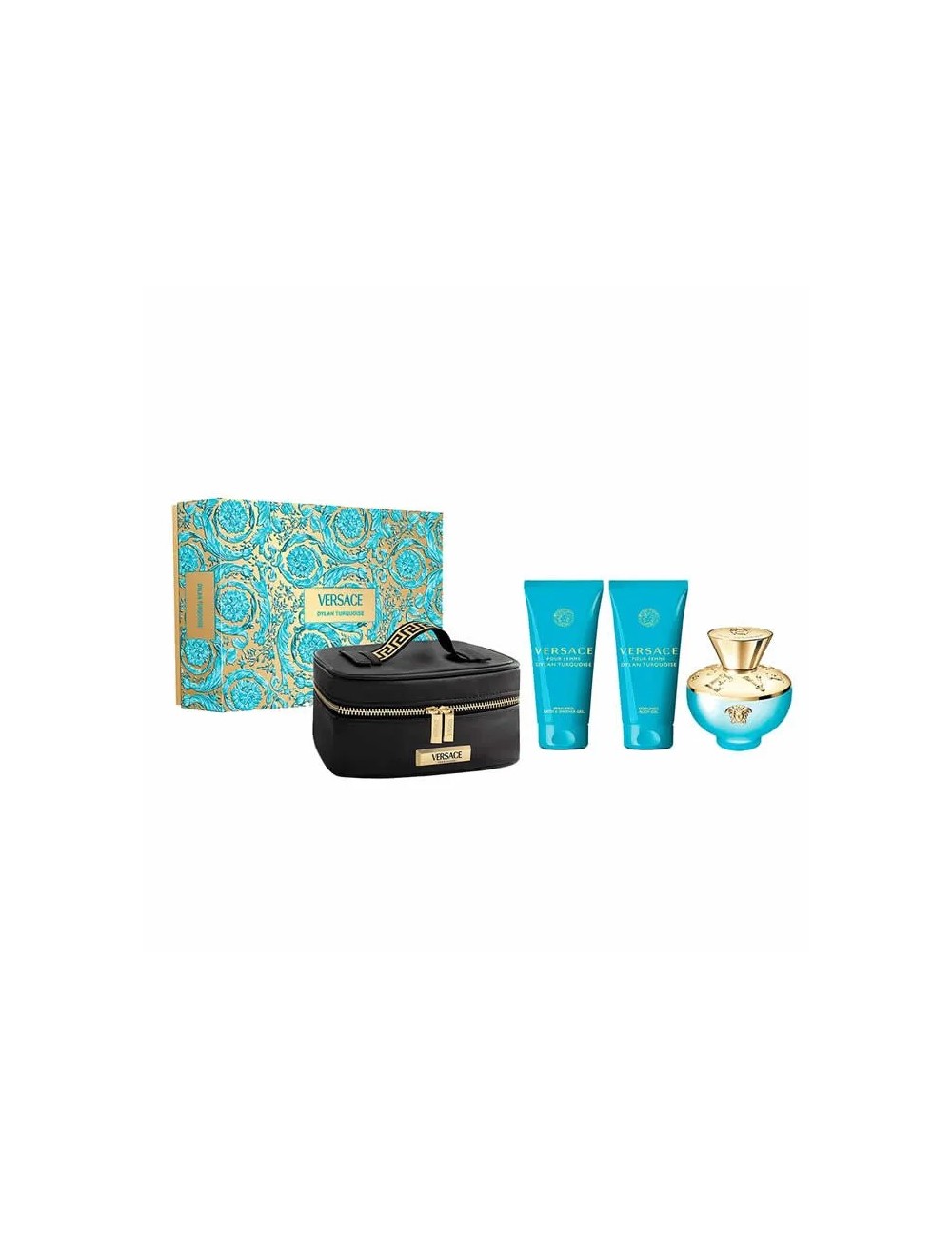 Versace Dylan Torquoise Eau De Toilette Spray 100ml Coffret 4 Produits