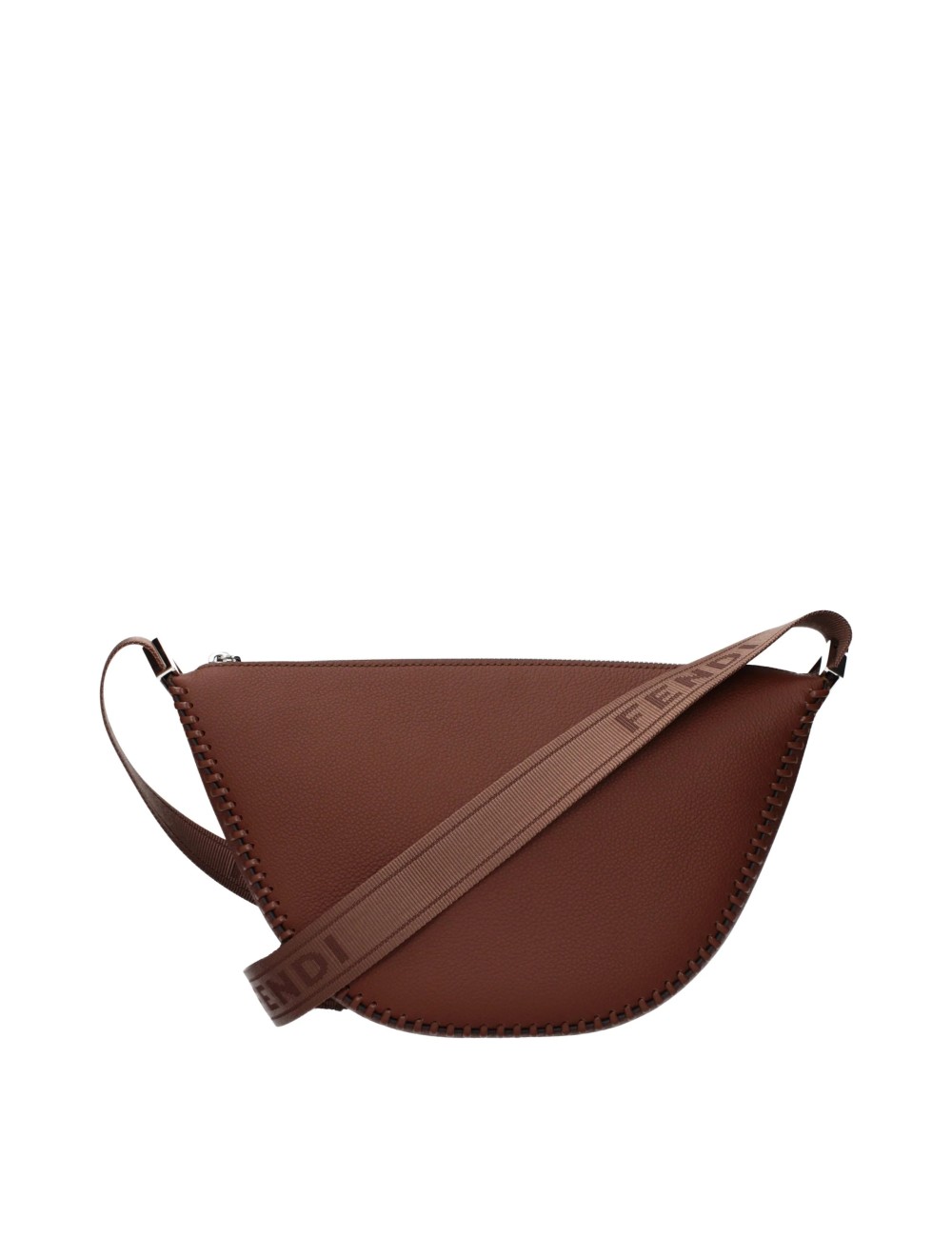 Fendi Brown Leather Crossbody Bag