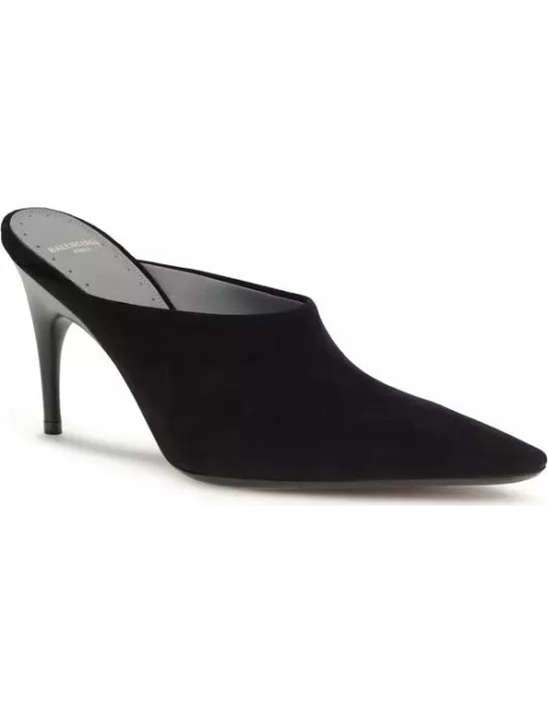 Escarpins Balenciaga Duchesse 90 en Daim Noir Made in Italy