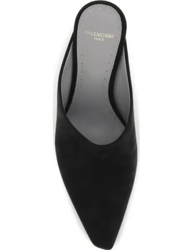 Escarpins Balenciaga Duchesse 90 en Daim Noir Made in Italy