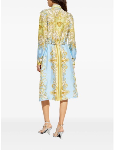 Robe Midi Versace Noire à Boucle Medusa Femme Luxe