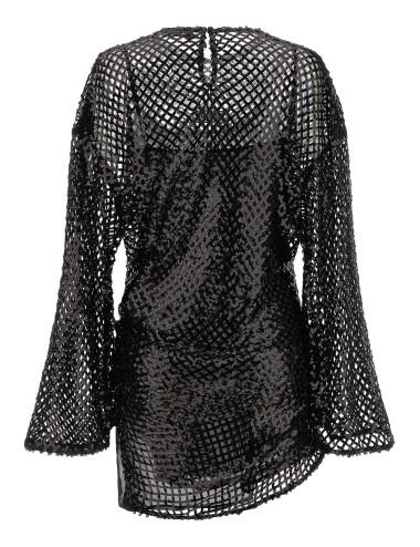 Robe Courte The Attico à Sequins Noire