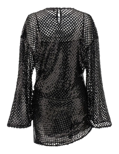 Robe Courte The Attico à Sequins Noire