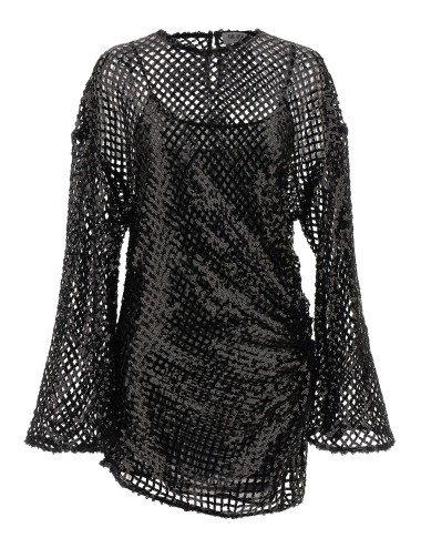 Robe Courte The Attico à Sequins Noire