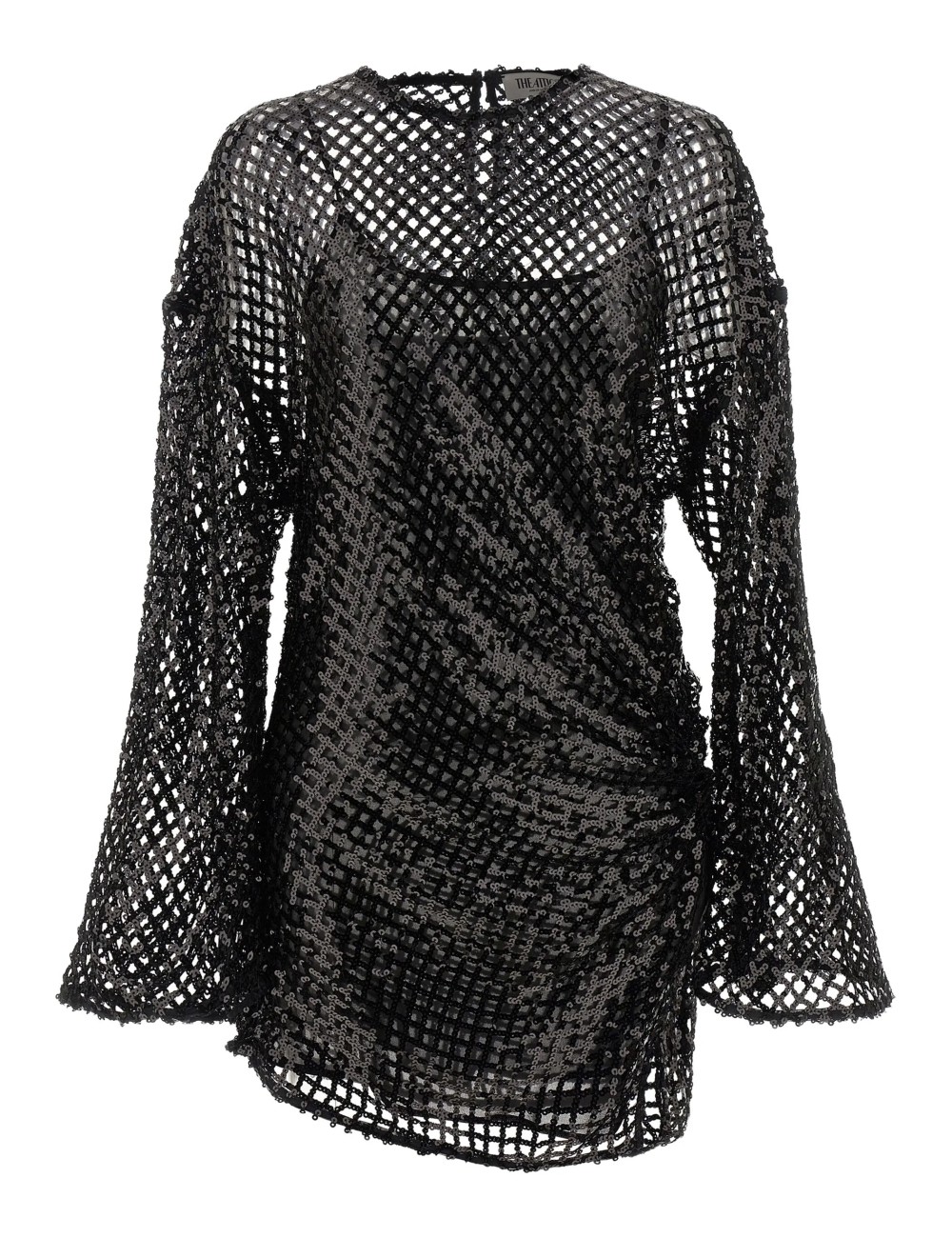 Robe Courte The Attico à Sequins Noire