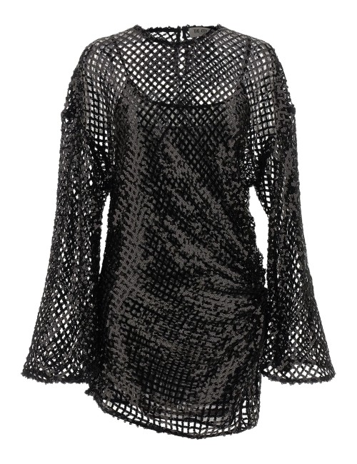 Robe Courte The Attico à Sequins Noire