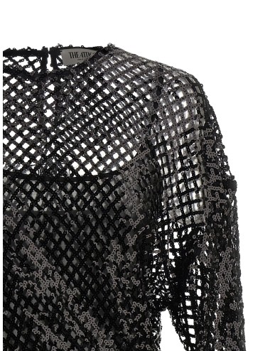 Robe Courte The Attico à Sequins Noire