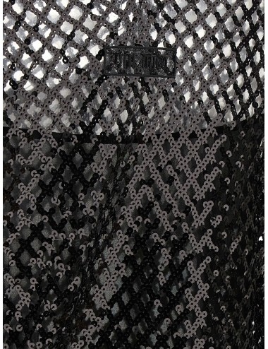 Robe Courte The Attico à Sequins Noire Made in Italy