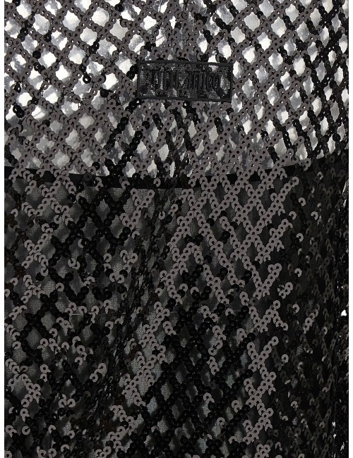 Robe Courte The Attico à Sequins Noire