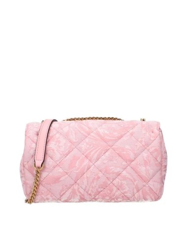 VERSACE SAC PORTÉ ÉPAULE FEMME TISSU ROSE