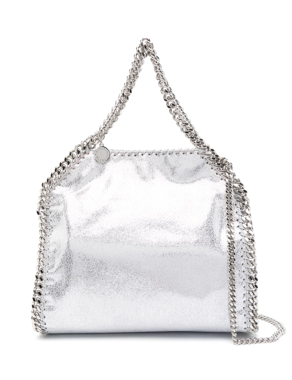 STELLA MCCARTNEY SAC CABAS FALABELLA FINI MÉTALLISÉ ARGENT