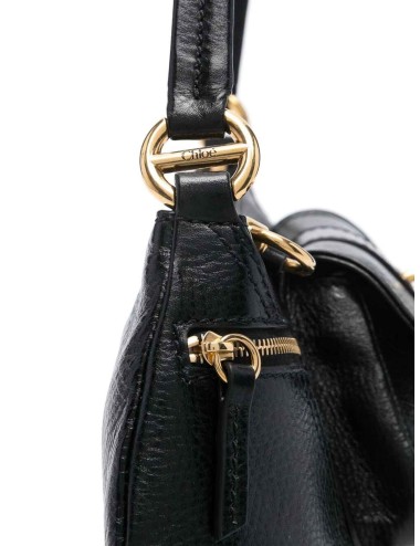Sac Ébène Hobo en cuir de veau noir Balmain | Luxe femme