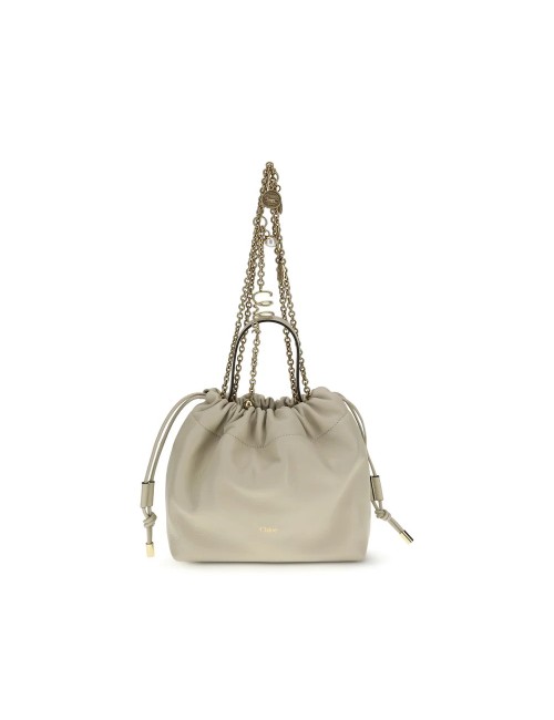 Sac Chloé beige en peau lainée - sac de luxe femme