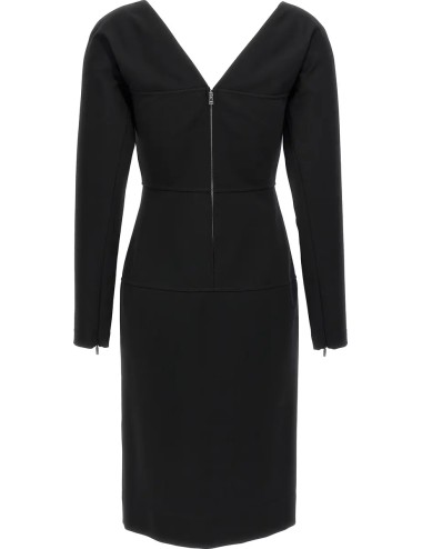 Robe Longue Manches Fendi Midi Femme – Robe Jersey Stretch