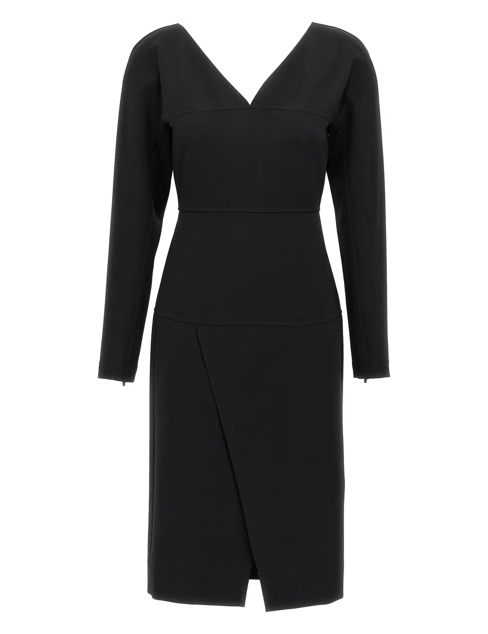 Robe Longue Manches Fendi Midi Femme – Robe Jersey Stretch