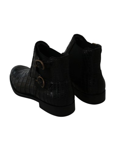 Derbies Bottes Crocodile Noir Dolce Gabbana Homme – Cuir Luxe Italien