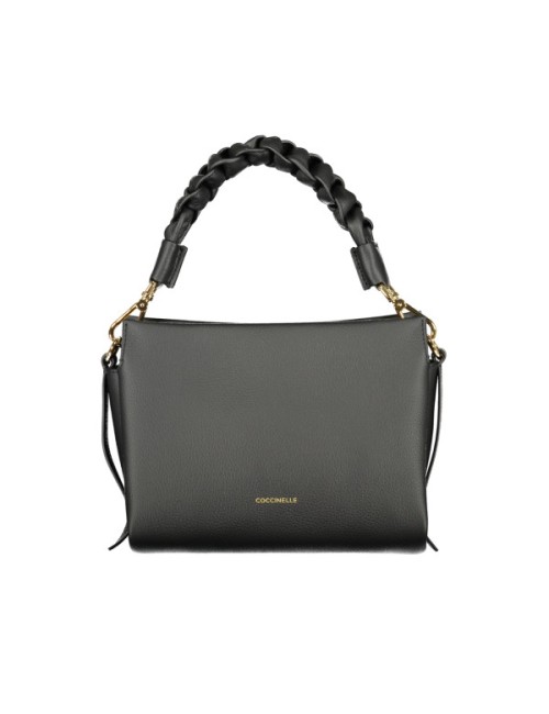 Sac Coccinelle Noir – Borsa Donna Cuir Italien Bandoulière