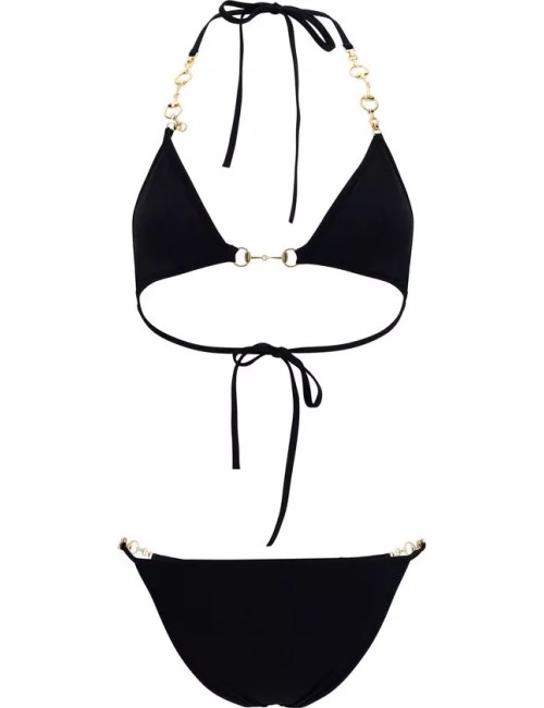 Bikini Gucci Femme Horsebit – Stretch Jersey Noir