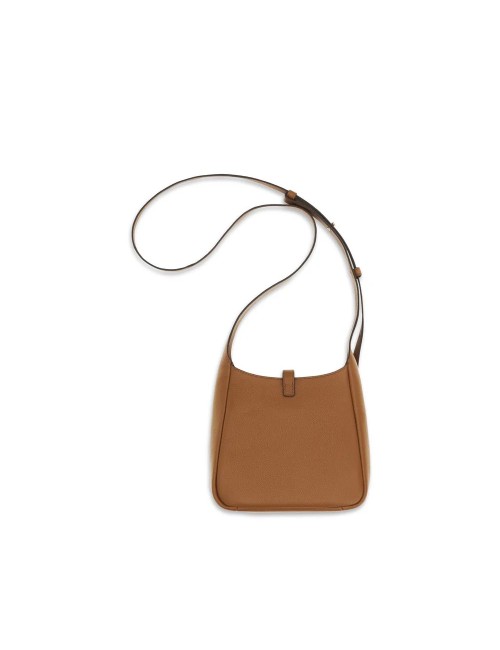 Sac porté épaule Tory Burch en cuir de veau brun | Élégance chic et intemporelle