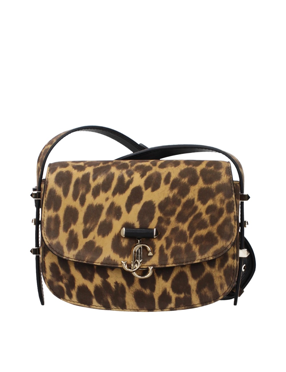 JIMMY CHOO SAC À BANDOULIÈRE CUIR DAIM MARRON