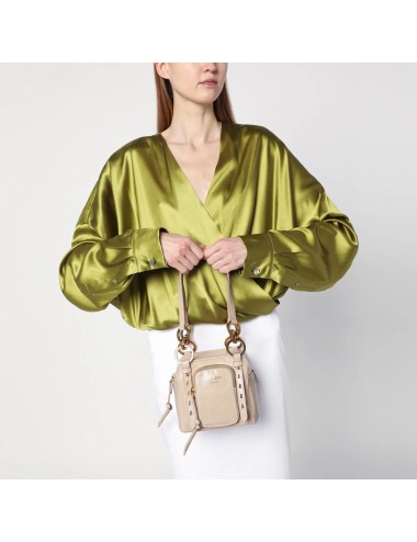 PRADA MINI SAC À POIGNÉE SUPÉRIEURE EN CUIR ROSE POUDRÉ