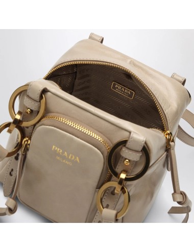 Prada mini sac cuir rose poudré poignée supérieure luxe femme - Paloma Private Club