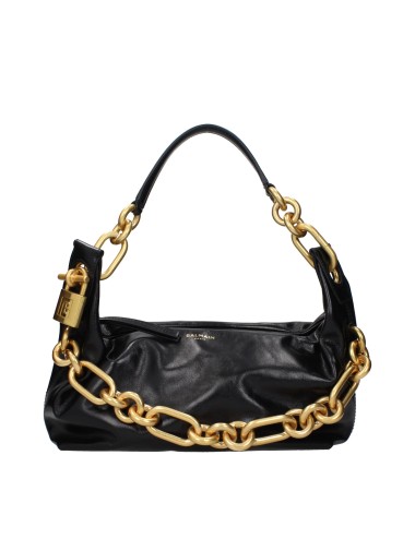 Balmain Sac bandoulière Balmain en cuir noir
