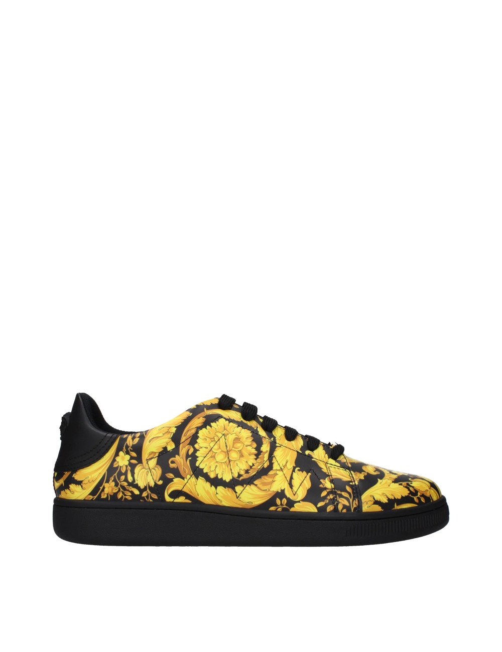 Sneakers Chunky Versace Homme Nero/Giallo – Cuir de Veau Lacets Semelle Rugueuse