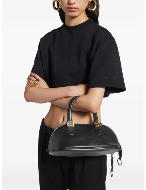 Sac Bowling Balenciaga Noir – Bolero Mini Cuir Luxe