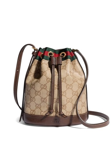 GUCCI MINI SAC SEAU WEB EN TOILE GG BEIGE
