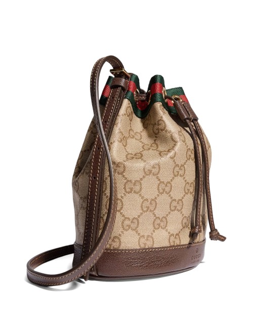 GUCCI MINI SAC SEAU WEB EN TOILE GG BEIGE