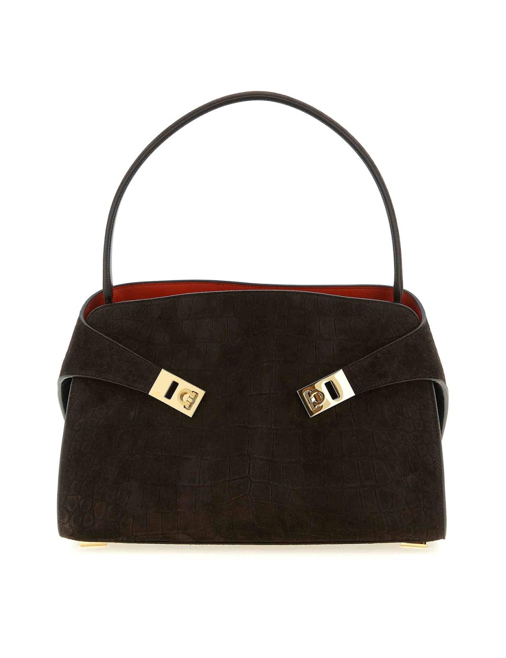 Ferragamo Sac Porté Épaule Marron en Cuir Bos Taurus | Authentic New