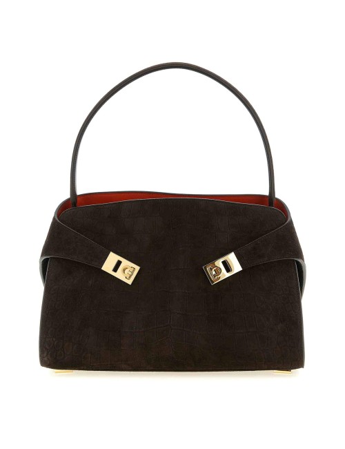 Ferragamo Sac Porté Épaule Marron en Cuir Bos Taurus | Authentic New
