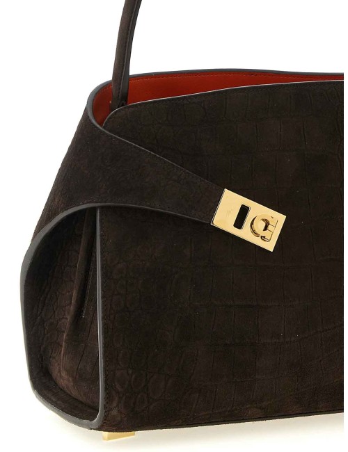 Ferragamo Sac Porté Épaule Marron en Cuir Bos Taurus | Authentic New