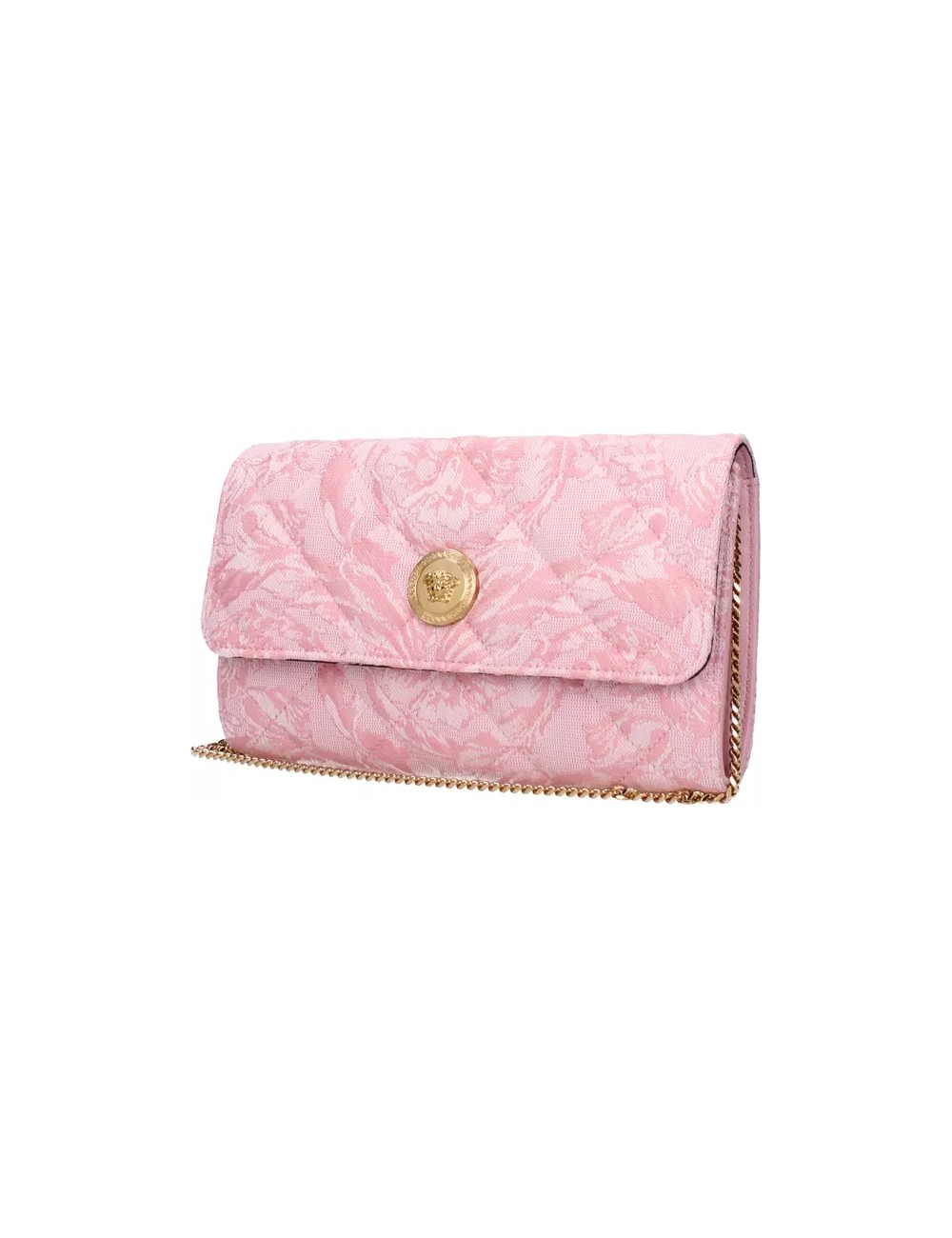 Versace – Pochette clutch en tissu rose
