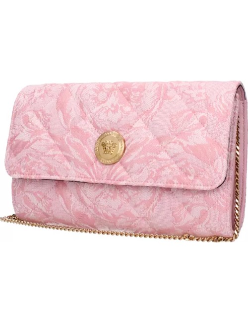 Versace – Pochette clutch en tissu rose